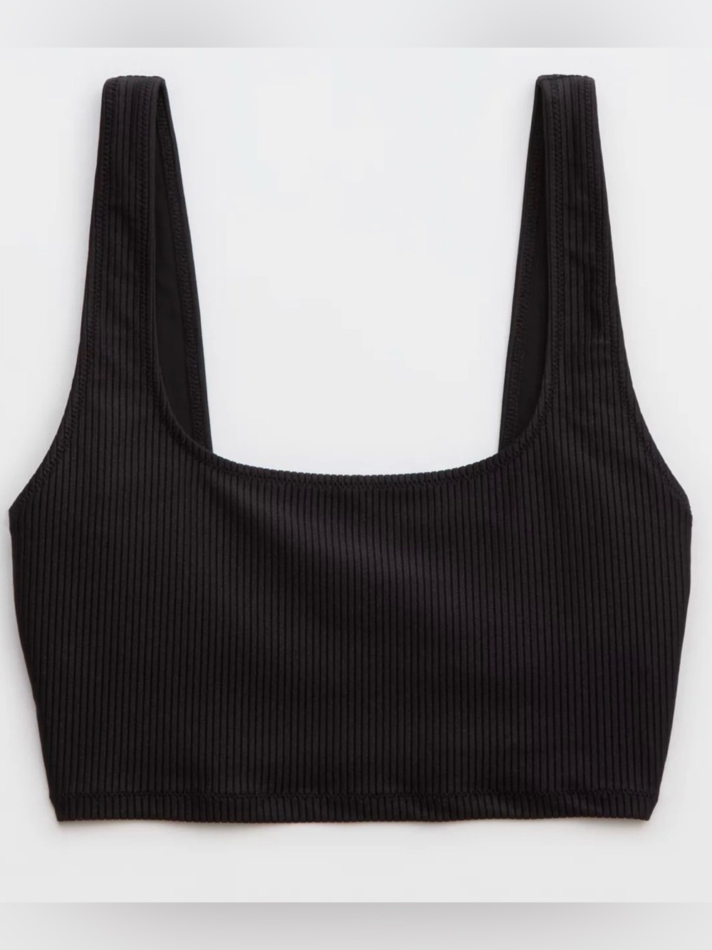 NWT Aerie Shine Rib Longline Scoop Bikini Top Size S